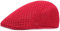 Faringoto Flache Kappen Hüte für Herren Herren Mesh Duckbill Newsboy Barett, rot, One size