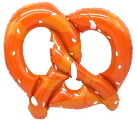 aufblasbare BREZEL 40cm - Dekoration Bäckerei Oktoberfest Gartenparty Party Karneval Fasching König Prinz Prinzessin Geburtstag