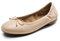 DREAM PAIRS Femmes Ballerines Chaussures Classiques Ballerines Plates Femmes Élégantes avec Lacets Boucle Nude 38 (EUR) SDFA2310W-E