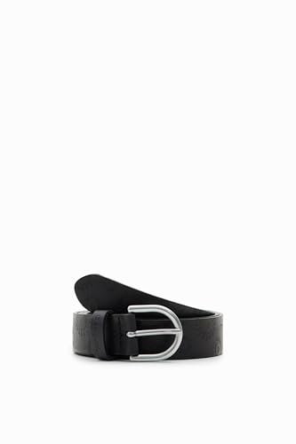Desigual Women's Embossed Belt, Black, 85