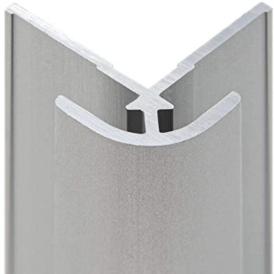 Schulte profilé d'angle extérieur 210 cm alu-argenté pour panneau mural de salle de bain DécoDesign, revêtement décoratif douche, recoupable adaptable à la hauteur du panneau