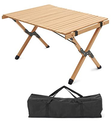 AVLUZ Klapptisch for den Außenbereich, tragbare kleine Campingtische aus Holz, Faltbarer Camping-Küchentisch for Kochen, Camping, Picknick, Camp, Boot, Reisen