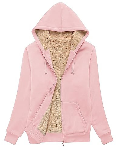 igeekwell Veste en Velours Teddy Femme a Capuche Sweater Zippee Blouson Polaire Chaude Sherpa Femmes Sweat-Shirt XL