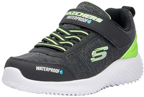 Skechers Bounder Dripper Drop Sneaker, Black/Lime, 23 EU