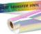 HTVRONT Holographic Heat Transfer Vinyl- 12 x 6ft Holographic HTV for Shirts, Hats, Holographic Iron on Vinyl for Cricut & Cameo, Matellic Sheen, Easy to Cut & Weed (White), SG-HTV-0966-US