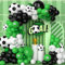 Ousuga Arche Ballons Football 134pcs Noir Vert Blanc Football Ballon Anniversaire Garçons Imprimé Ballons Thème Guirlande Aluminium Enfants Garçons Hommes Fourniture Anniversaire Fête Décoration