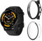 Aerku Funda Compatible con Garmin Venu 3, 9H HD Anti-Choque Parachoques Anti-rasguños Protector Duro PC Marco Cristal Templado Protector de Pantalla Funda - Transparente&Negro