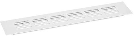 sourcing map Cubierta de ventilación de aire, 1 pieza de 250 x 60 mm, cubierta de ventilación de malla de aleación de aluminio, rejilla de ventilación rectangular para armario de zapatos (plata)