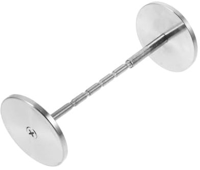 jojofuny Door Hole Cover Plate and Deadbolt Cover Round Steel Silver 40mm Diameter Anti-Theft Front Door Hole Filler Plate for Security Reinforcement