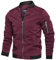 Homme ExtéRieur Printemps-Automne Casual Classique Veste-Jacket Mode Pilote Bomber Léger Coupe - Vent Mince Cargo Veste De Baseball ete Blouson Polyester Softshell Veste Sport Veste Homme Rouge M