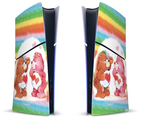 Head Case Designs sous Licence Officielle Care Bears Rainbow Classique Vinyle Autocollant De Jeu Peau Autocollant Couverture Compatible avec Sony Playstation 5 PS5 Slim/Pro Digital Edition Console