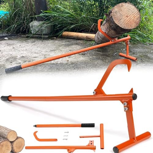 Holzheber, 128cm Cant Hook Holzfäller Holzheber Timberjack Holzheber Werkzeug Holzstangenhebe und Handhabungswerkzeuge Schwerlast Stahl Holzhacke Kipphaken Holzhacke Holzfällerwerkzeug Holzroller