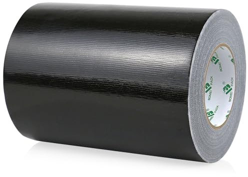 BOMEI PACK Panzertape extra stark, Schwarz 50 m x 200 mm Wasserdichtes Reparaturband für innen & außen Reparaturband mit starker Klebkraft