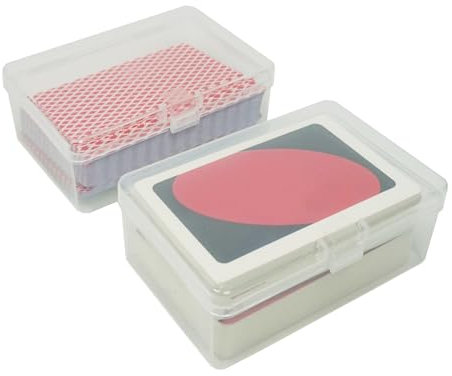 GEMSENBOFU 2Pcs UNO Card Case Holder Box Designed for Classic Mattel UNO Card Game,Holds 108 UNO Classic Cards, High Capacity Plastic Playing Card Holder Case Box (No Cards)