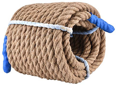 Tomvorks Outdoor Sport Climbing Jute Rope Sturdy TuG OF War Rope Bundling String Jute Twine for Rock Climbing
