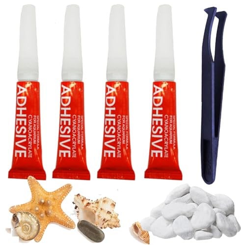 atnayo 4 Pcs Aquarium Glue Fish Safe, Quick Drying Aquarium Silicone, Tank Sealant