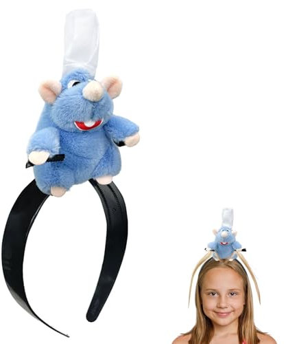 Serre Tete Remy, Bandeau Cheveux Remy, Headband Remy, Accessoires Cheveux pour Anniversaire Fête Cosplay Carnaval, Accessoires pour Enfants Adulte (Bleu)
