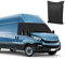 Frontscheibe Wrap Cover Ersatz für Iveco Daily 2014-2025, Sonnenschutz Frontscheibenabdeckung Reisemobil, 600D Wasserdichtes Oxford-Gewebe gegen Schnee EIS Frost Staub Sonne, Schwarz