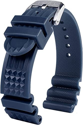 Orologi cinghie da 20 mm 22mm Silicone Orologio da orologio da uomo Sport immersioni Waterproof Gurson Brand Accessori Braccialetti adatti per Seiko Watch Fit for Citizen (20 mm Black02)