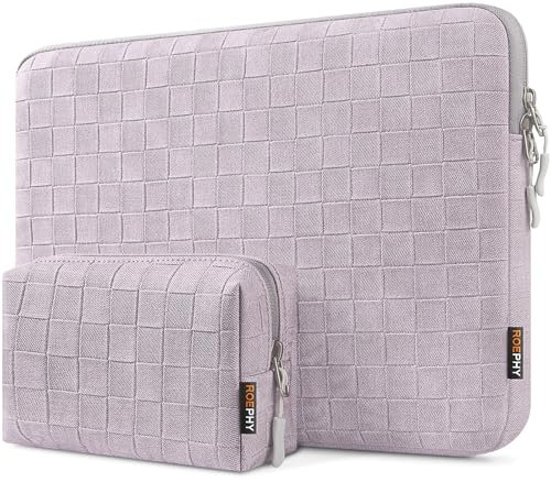 ROEPHY 16 Laptop Sleeve Portable PC Bag Waterproof Shockproof Tablet Case Pouch for 16 Inch MacBook Pro M3 M2 M1 / Dell/HP Pavilion Envy/Lenovo ThinkPad IdeaPad/ASUS Vivobook, Purple