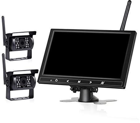 Navigatore GPS per auto, Monitor for camion wireless da 7 pollici 12-24 V nello schermo dell'automobile con macchina da fotocamera posteriore tv for autobus. Camper Escavatore rimorchio inverso IAMGE