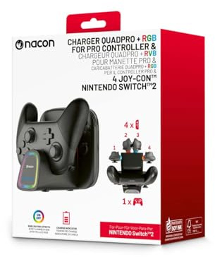 NACON Support de Chargement Compatible 2 Paires de Joy-Con + Manette Switch Pro pour la Switch 2 - SWITCHNEWCHARGERPRO