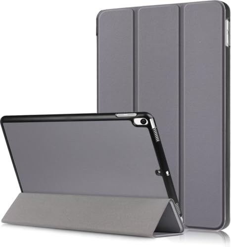 BTH - Tablet Hülle für iPad Air 3 (2019) / Pro 10,5 (2017) - Leichte Hülle mit Trifold Cover - Stoßfest Grau