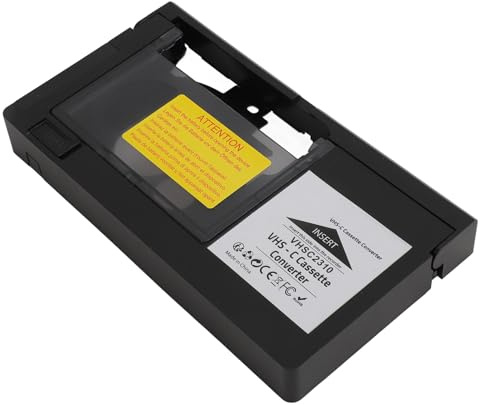 VELATEMOR VHS C Tape -Kassettenadapter für Camcorder, Wiedergaberaufnahme Video -Kassettenadapter, Ein Wichtiger Steuerelement VHS