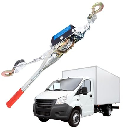 Seilwinde mit Ratsche – Handspanner mit Doppelhaken, robuster manueller Ratschenspanner mit Stahlseilen | Professionelles Werkzeug zum Abschleppen von Zäunen, Ziehen, Crimpen, Installation d