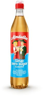 Almdudler Zuckerfrei Sirup 700 ml - Kräuterlimonaden-Sirup ohne Zucker - ergibt ca. 7 Liter Limonade - Original Alpenkräuter Geschmack
