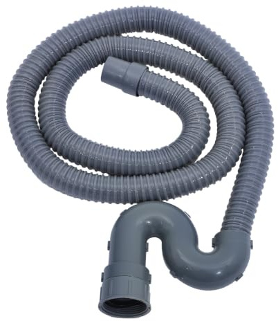 LALADEFIEE Flexibler Ablaufschlauch Verlängerung für Geschirrspüler und Waschbecken aus Robustem Pp und Pvc mit Geruchsverschluss und Bügel zur Einfachen Montage