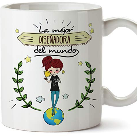 Diseñadora Tazas Originales de café y Desayuno para Regalar a Trabajadores Profesionales - La Mejor Diseñadora del Mundo - Cerámica 350 ml