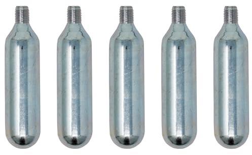 Laxzo ® CO2 Cartridge 16g Gas Canisters Threaded Gas Capsules For Inflators, Airsoft Guns, Air Pistol, Tires, Bike Pumps & CO2 Airsoft Accessories 5PCS