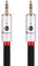 BOAACOUSTIC JIB Cavo Aux 3,5mm Qualità Audiofila,Cavo Auxiliary audio mini Jack stereo (connettore 3,5 mm maschio a maschio), per iPad, iPod, Smartphone, Autoradio, MP3-1M Nero
