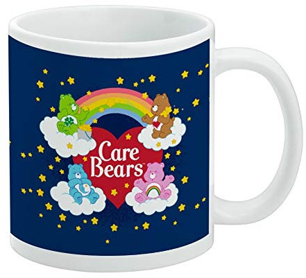 Care Bears Keramik-Kaffeetasse mit klassischem Logo, originelles Geschenk für Kaffee, Tee und heiße Getränke, 325 ml, Weiß