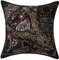 Stylo Culture Indisch Kissenbezug Baumwolle 40 x 40 cm Lounge Sofakissen Schwarz Traditionell Dekokissen 16x16 Perlen Pailletten Patchwork Wohnkultur Bohemien Bestickt Quadrat Kissenhülle | 1 Pc