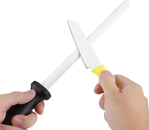 Alvinlite Profi Messerschärfer - 33cm Keramik-Wetzstahl, Messerschaerfer Messerschleifer, Keramik Wetzstab Wetzstahl für Messer, für präzises Schleifen und langanhaltende Schärfe