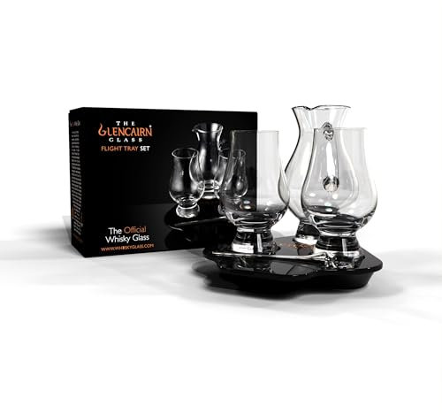 Glencairn Ensemble de verres à whisky avec pichet à eau dans un carton cadeau avec bouchons de dégustation et pipette