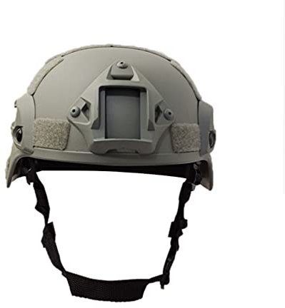 PengGengA Taktischer Helm Militär-Stil Einstellbar Schutzhelm mit Pads und Seitenschienen Sturzhelm für Airsoft Paintball (Einheitsgröße, Grau)