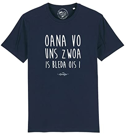 Bavariashop Bayerisches Herren T-Shirt Oana vo Uns zwoa... - XL - dunkelblau
