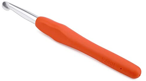 Extra Long Crochet Hooks, Aluminum Crochet Hook with Ergonomic Grip Soft Handles for Yarn Craft and Arthritic Hands (9mm)