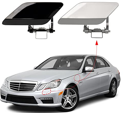 CZShiYue Frontstoßstangen-Waschdüse für Mercedes Benz E-Klasse W212 E300 E350 E400 E550 2008 2009 2010 2011 2012 2013 2128600108 2128600208 (schwarz, Linke Fahrerseite)