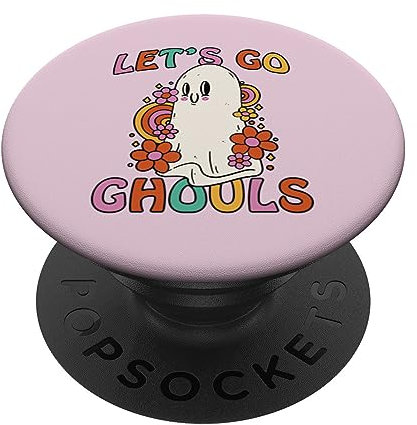 Halloween Hippie Geister und Blumen, Let's Go Ghouls Girls PopSockets mit austauschbarem PopGrip