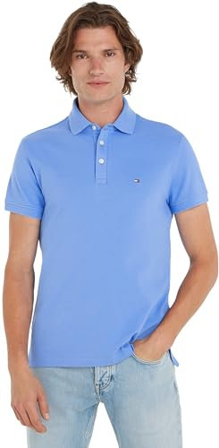 Tommy Hilfiger Polo Manches Courtes Homme 1985 Slim Slim Fit, Bleu (Blue Spell), XS