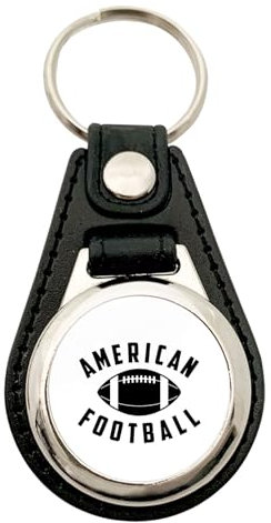 Huuraa Anhänger American Football Ball Geschenk Metall mit Kunstleder Einkaufswagenlöser American Football Präsent