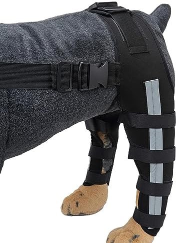 PHASZ Kniebandage für Hunde, Haustier-Knieschützer, hintere Stütze, Verstellbare, atmungsaktive Hundebein-Ärmel-Kompressionsunterstützung für Hunde mit gerissenem Kreuzband-Knie und Hinterbein
