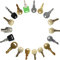 18 Pentesting Hauptschlüssel-Set, FEO-K1, MK9901, CH751, CH501, A126, C642A, CH545, C415A, C413A, 2642, C420A, 222343, C390A, 84-16120, E114, C3, 46A, CAT74, Schrankaufzugs-Sicherheitstor