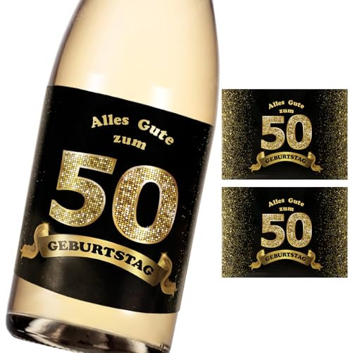 COLOFALLA Geburtstags Flaschenetikett Happy Birthday Etikett für Sekt Weinflaschen selbstklebend Flaschenetikett zum 18. Geburtstag Alles gute zum Geburtstag (50)