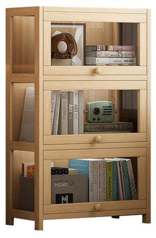 YHWKGZ Acryl-Vitrine, Schlichter Stil, staubdichte Vitrine aus massivem Holz mit Tür, multifunktionale Vitrine, Stauraum mit großer Kapazität ( Size : 50x106cm/19.6x41.7 )