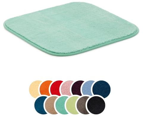 liebling Badteppich, 100% Polyester - Mikrofaser, Serie Santos, 50 x 45 cm,1500 g/m², 30 Grad waschbar, Farbe: Mint